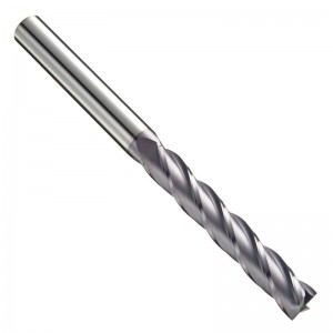 Carbide Square Nose End Mill, TiAlN Finish, Roughing and Finishing Cut, 30 grader spiral, 4 flöjter, 2,5 \